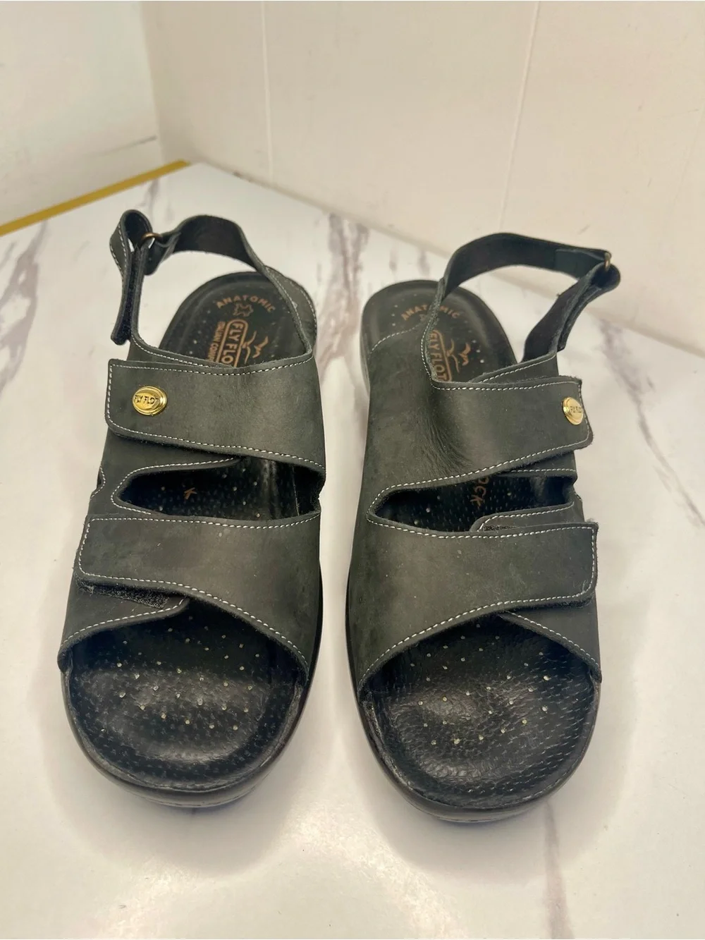 Fly Flot Fully Adjustable Sandals Size 41 / 9.5 Comfort Ortho Shoes, Italy